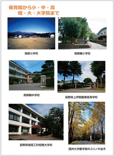 保育園から小・中・高・短・大・大学院までの教育機関