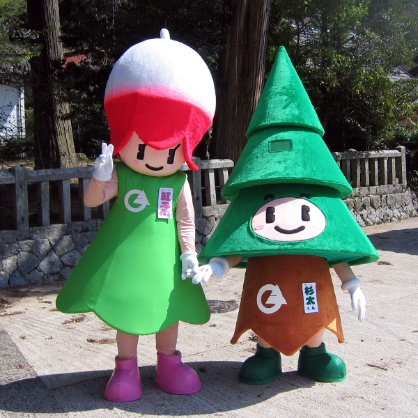 智頭町マスコットキャラクター 杉太くん・紅子ちゃん