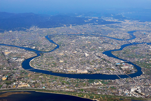 空から見た北島町