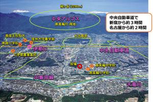 空から見た南箕輪村